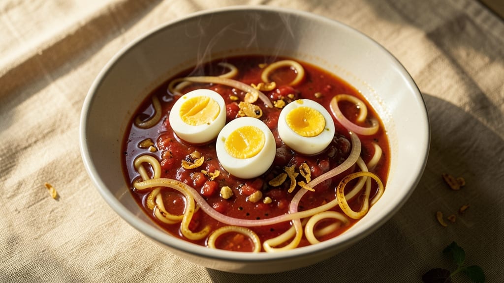 Tomato Egg Noodle Soup Recipe: Velvety Broth with Silky Egg Ribbons