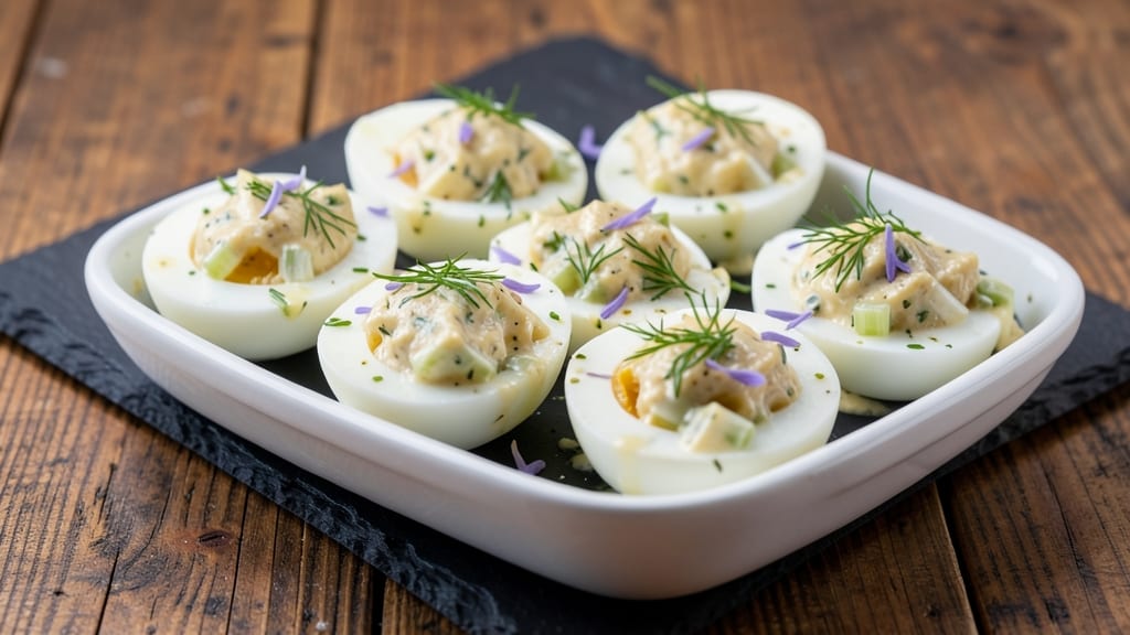 Stuffing Hard-Boiled Eggs Recipe: Celery-Crusted Yolk Brilliance With Herb-Infused Bite