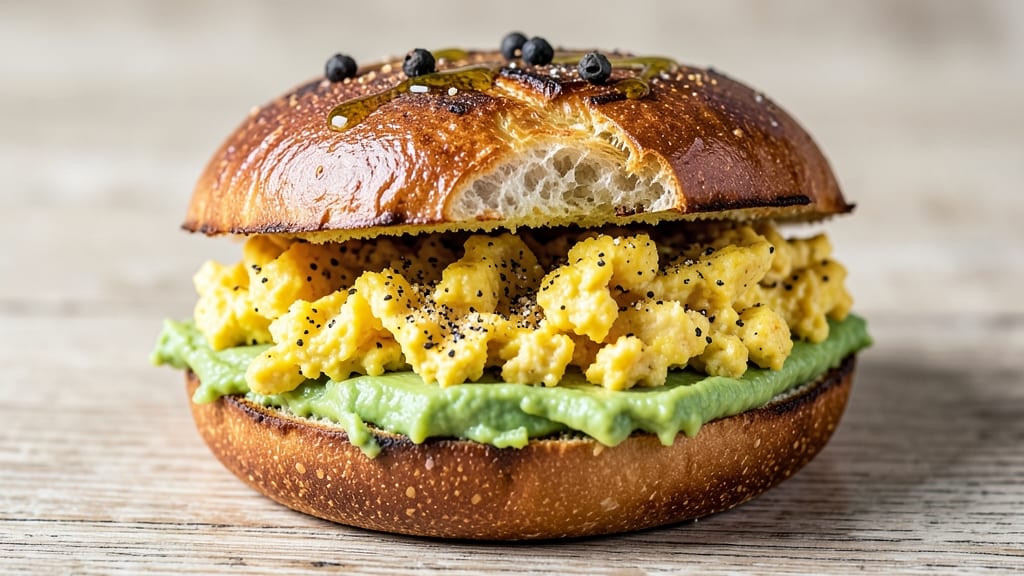 Vegan Egg Sandwich Recipe: Fluffy Tofu Scramble With Crispy Avocado Bites