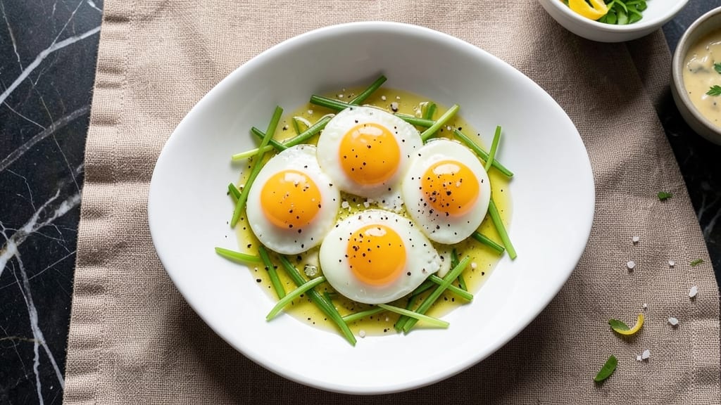 Three Non-Stick Eggs Recipe: Celery-Topped Yolk Magic in Minutes