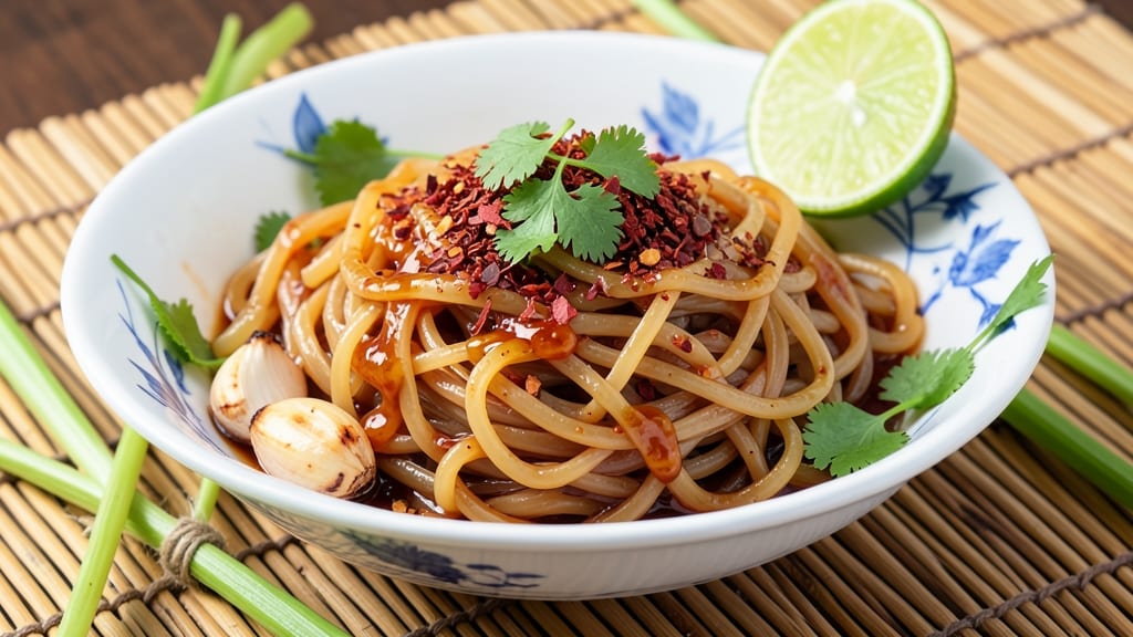Vietnamese Egg Noodles Recipe: Fragrant Lemongrass and Chili Infusion
