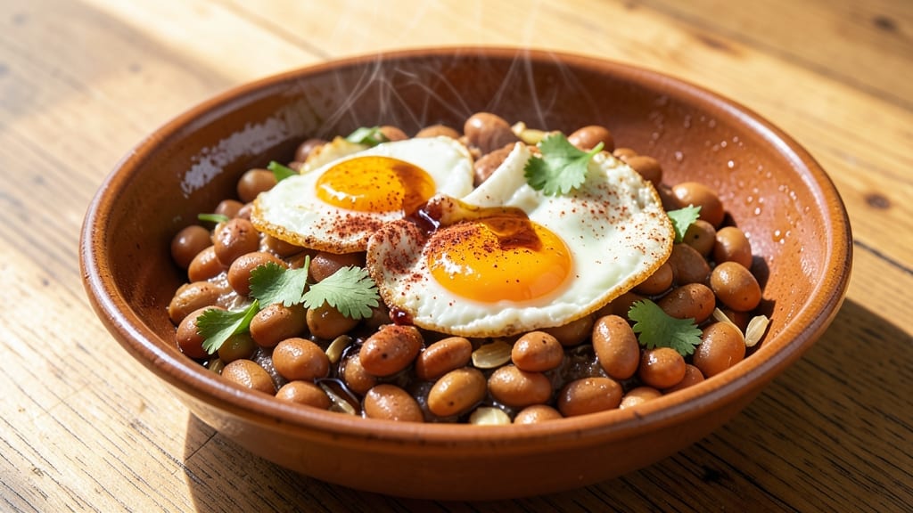Spanish Pinto Beans and Eggs Recipe: Smoky Paprika and Garlic Breakfast Bowl