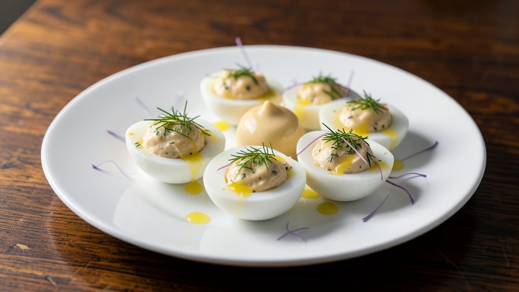 Top Chef Deviled Eggs Recipe: Herb-Infused Yolk Creaminess With Celery Crunch