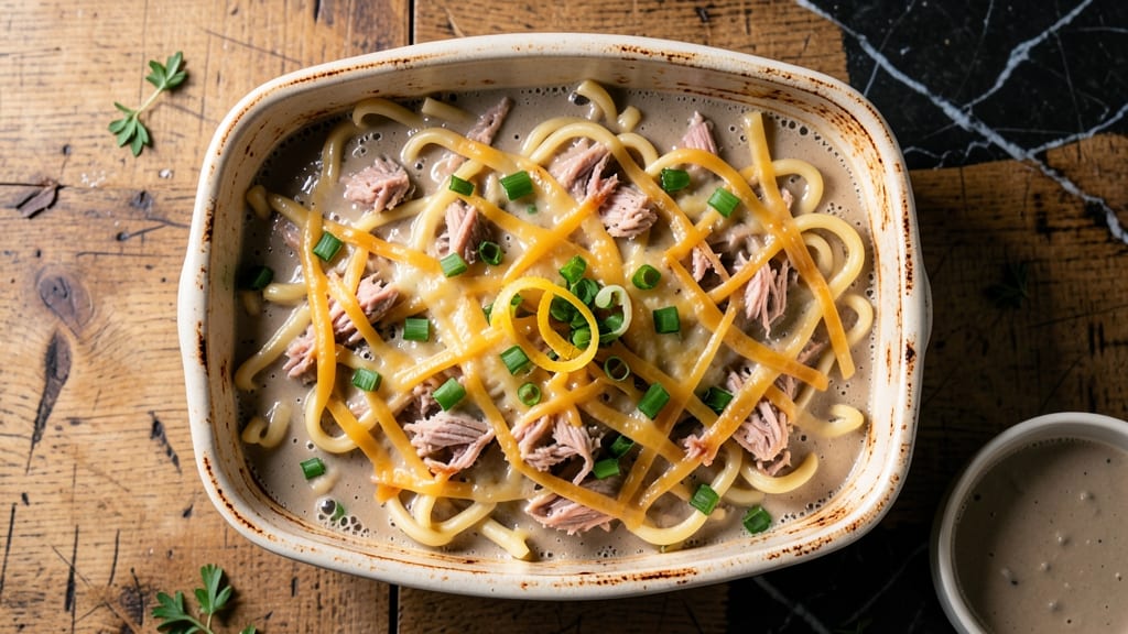Tuna Casserole Recipe Egg Noodles Cream of Mushroom Soup: Cozy One-Pan Dinner in 30 Minutes