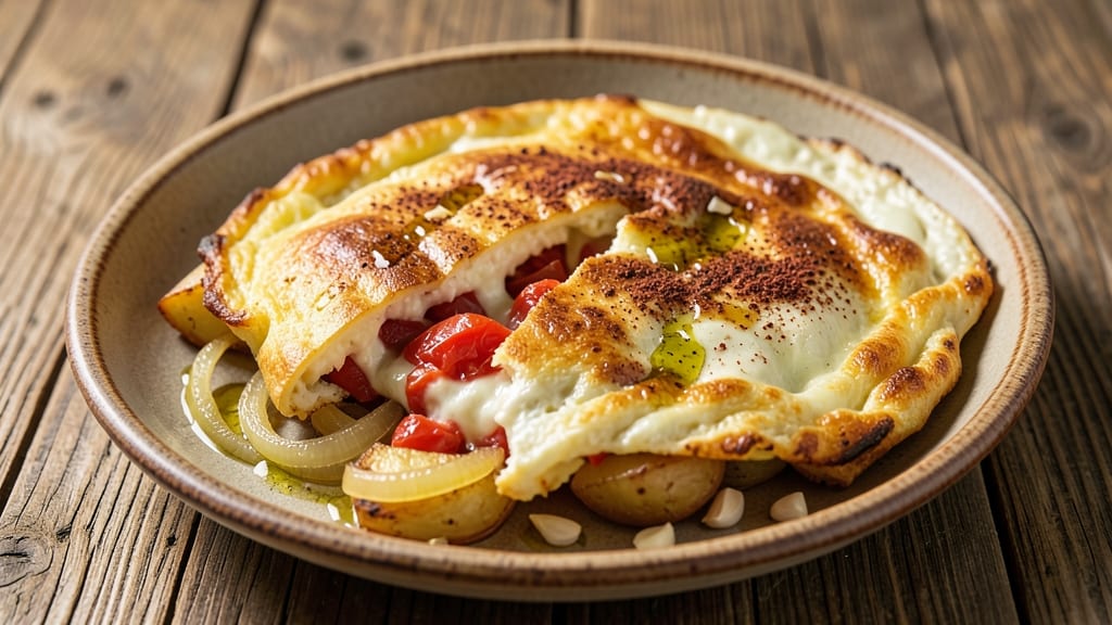 Spanish Egg Omelet Recipe: Smoky Paprika and Garlic Infused Flavor