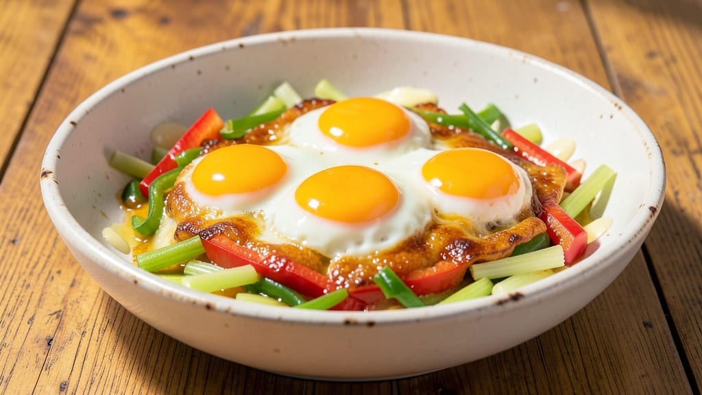 Sunrise Eggs Recipe: Golden Yolk Magic With Crispy Celery Crowns