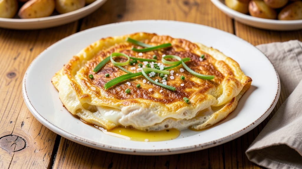 Vegetarian Egg Omelette Recipe: Crispy Celery Crowns Over Silky Tofu Magic