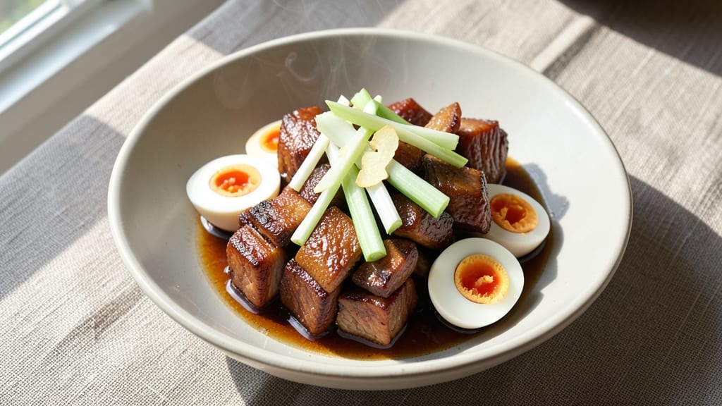 Steam Pork With Salted Egg Recipe: Crispy Celery Crowns Over Silky Yolk Luxe
