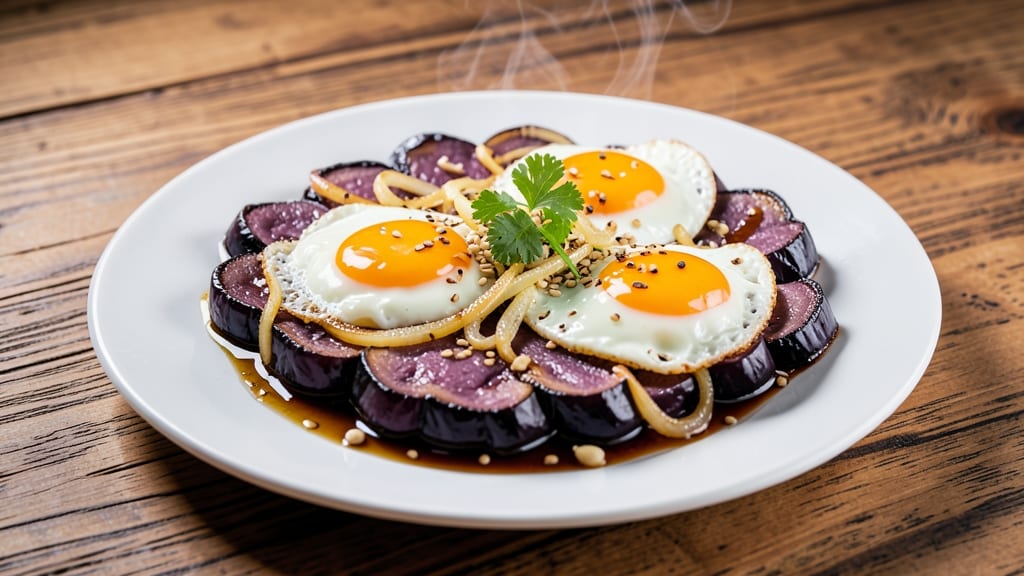Tortang Talong With Egg Recipe: Crispy Celery Crowns Over Silky Poached Eggs