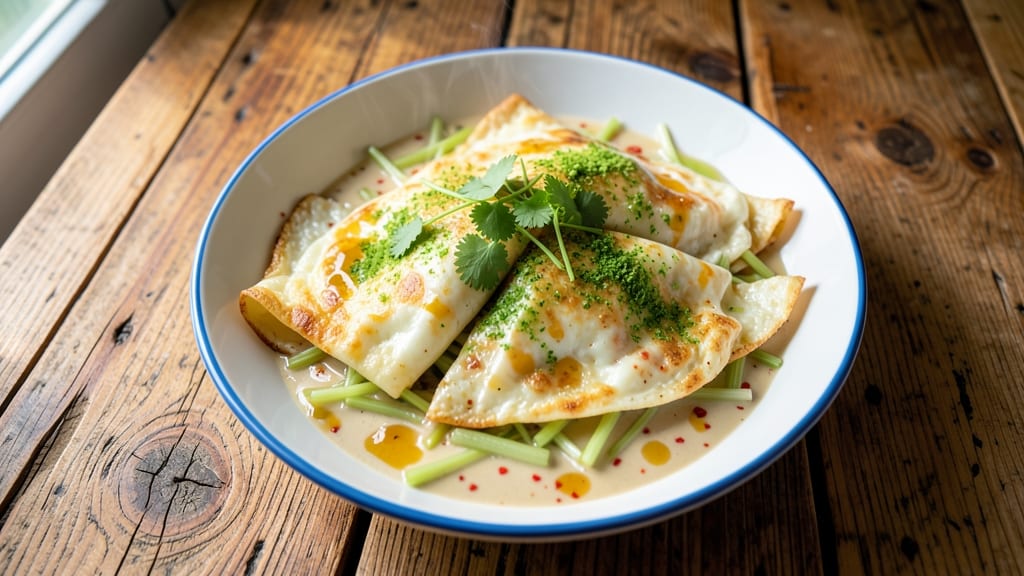 Thai Egg Omelette Recipe: Crispy Celery Crowns Over Silky Coconut-Lime Yolk Bliss