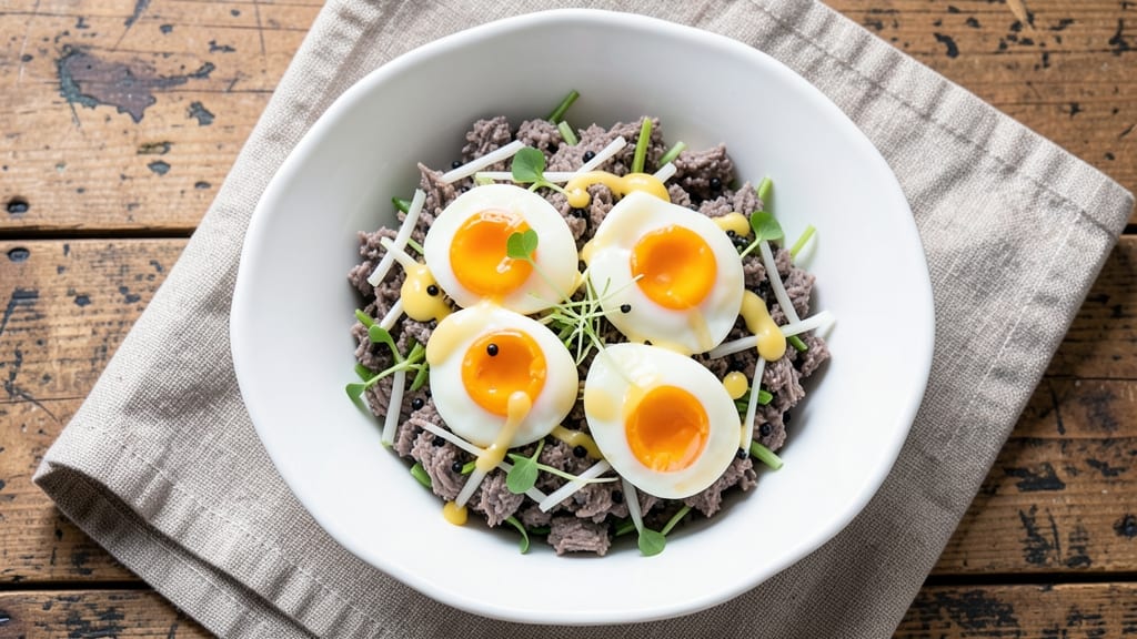 Tuna Salad Recipe With Egg: Black Folk’s Crispy Celery Crowns Over Silky Yolk