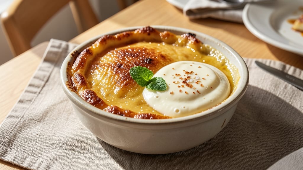 Baked Egg Custard Recipe UK: Silky, Golden Yolk With Crispy Celery Top