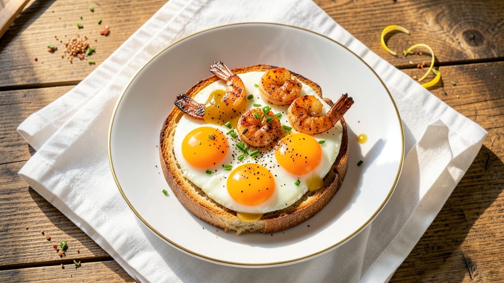 Shrimp Eggs Benedict Recipe: Smoky Paprika and Garlic Poached Yolk Magic
