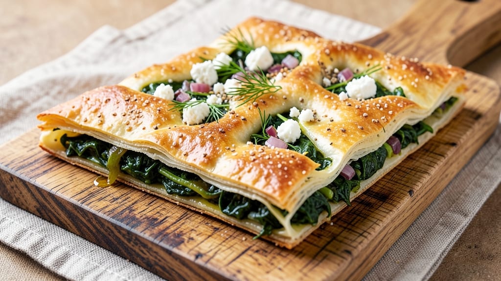 Spanakopita Recipe No Eggs: Flaky Layers and Herby Spinach Filling
