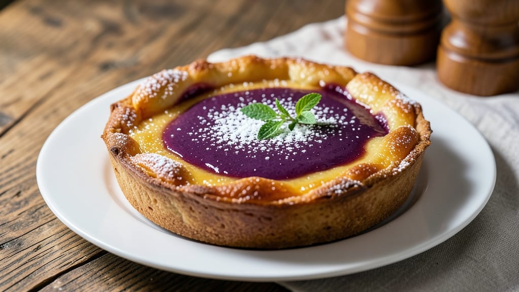 Ube Egg Tarts Recipe: Silky Purple Swirls With Crispy Celery Crowns