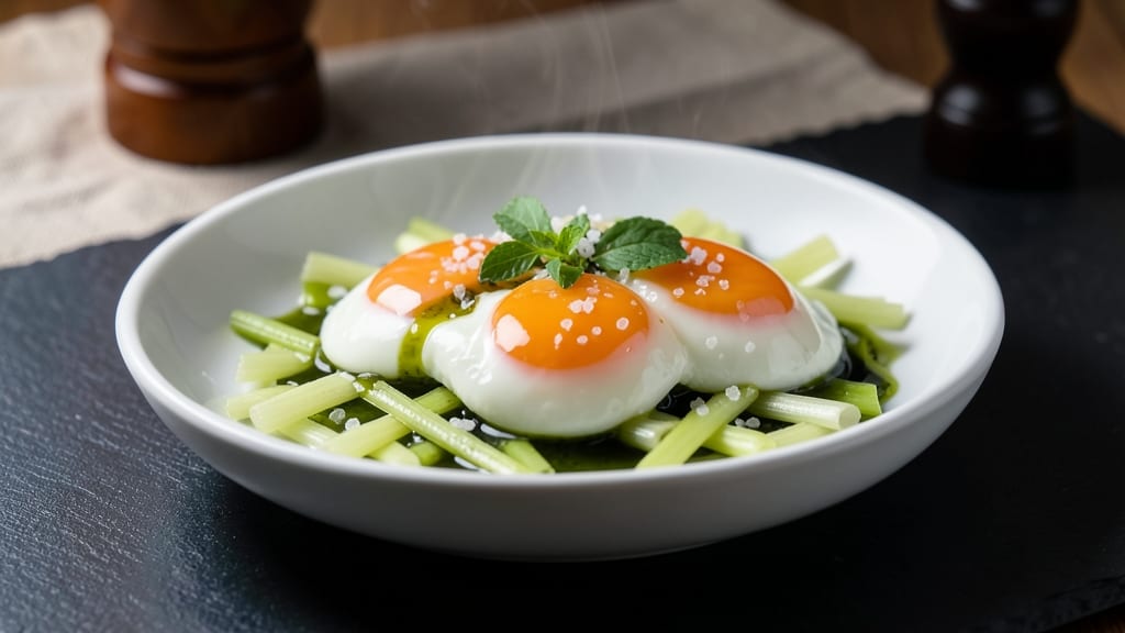 8 Minute Egg Recipe: Silky Runny Yolk With Crispy Celery Crowns