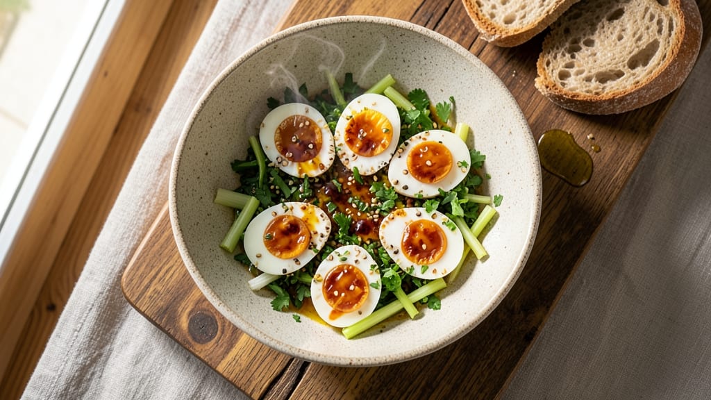 Tunisian Egg Salad Recipe: Harissa-Kissed Creaminess With Crunchy Celery Crowns