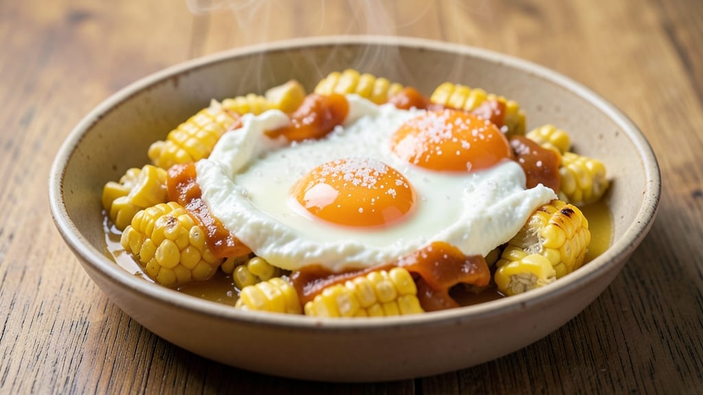 Sweet Corn and Egg Recipe: Golden Corn Custard With Soft Egg Ribbons