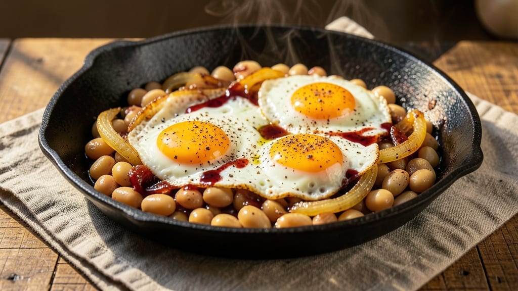 Spanish Eggs and Beans Recipe: Smoky Paprika and Garlic Breakfast Harmony