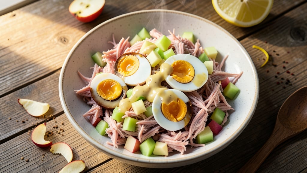 Tuna Salad Recipe With Egg and Apple: Crunchy Apple and Silky Yolk Twist