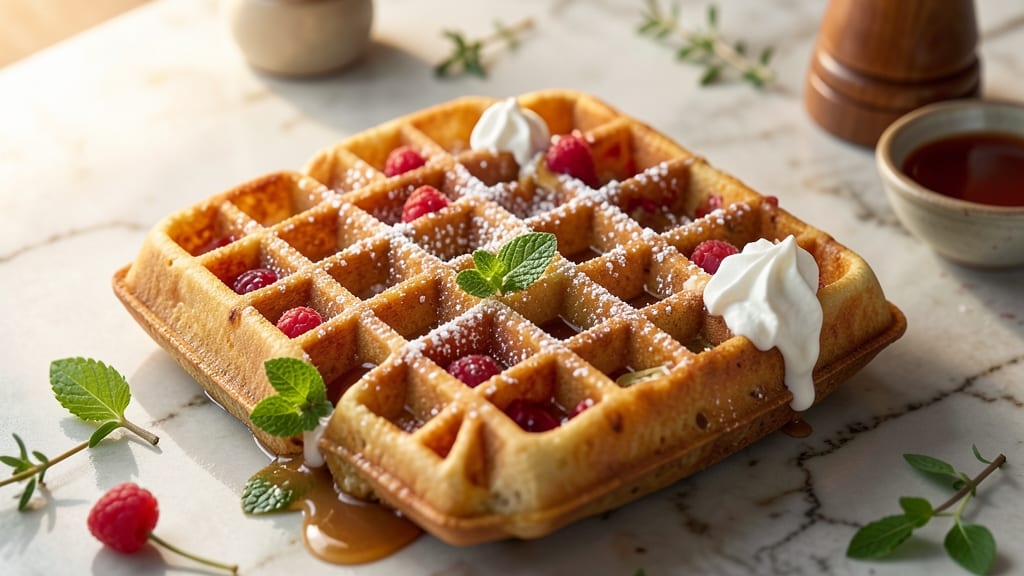 Waffle Recipe Without Eggs and Waffle Maker: Fluffy Crisp Edges With Aquafaba Magic