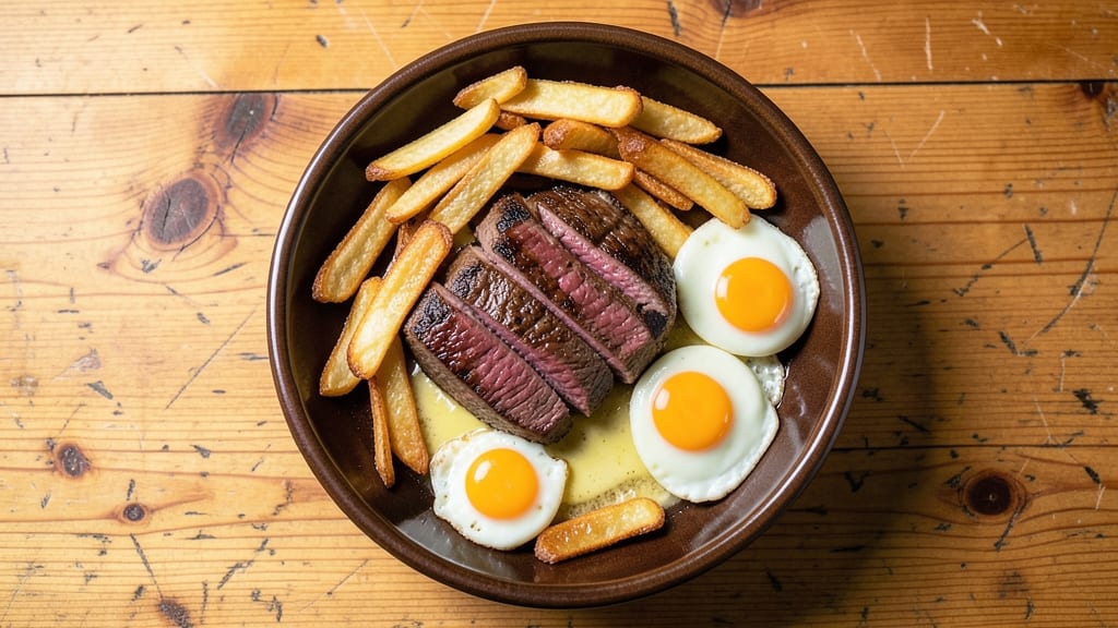Steak Egg and Chips Recipe: Hearty Breakfast Meal With Crispy Chips