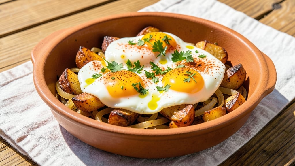 Spanish Baked Eggs Recipe: Smoky Paprika and Garlic Crust Over Silky Yolks