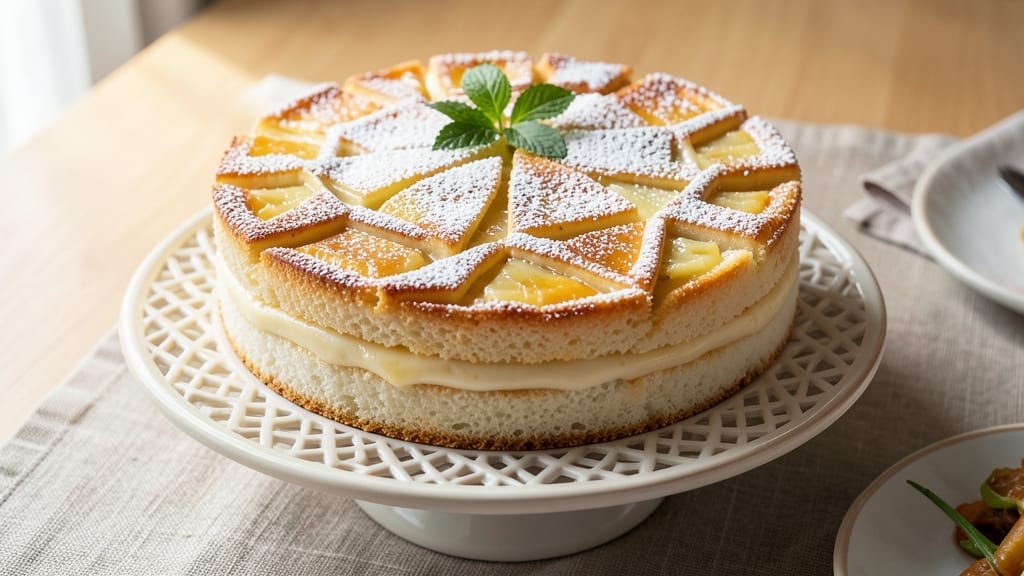 Vietnamese Egg Cake Recipe: Crispy Celery Crowns Over Silky Coconut Cream