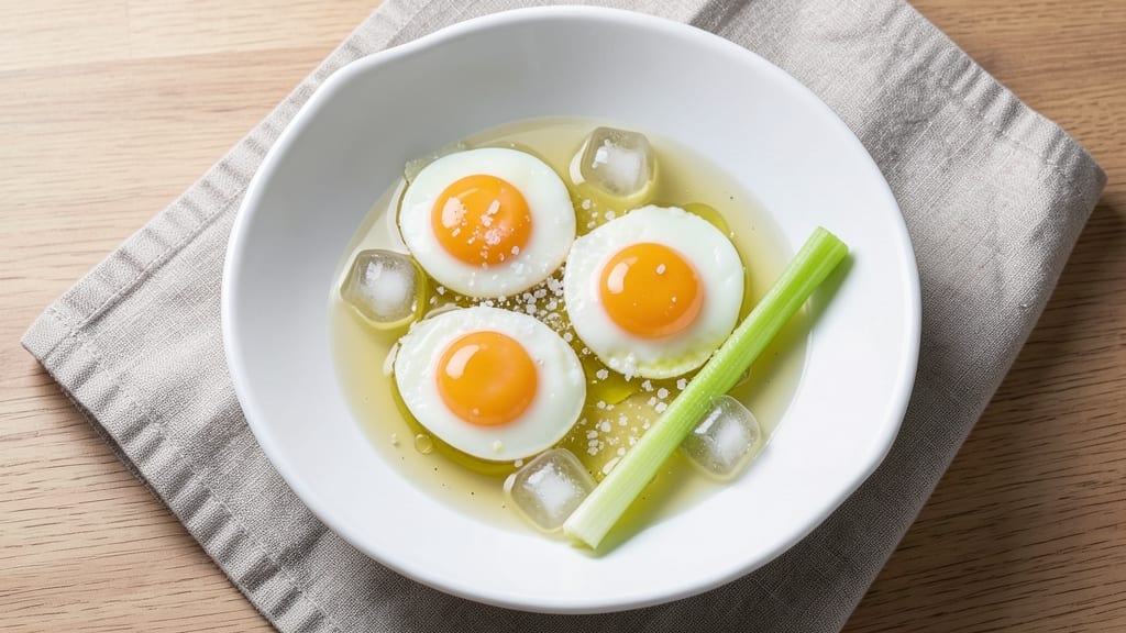 Water Bath Eggs Recipe: Silky Yolk Brilliance With Celery Crown Crunch