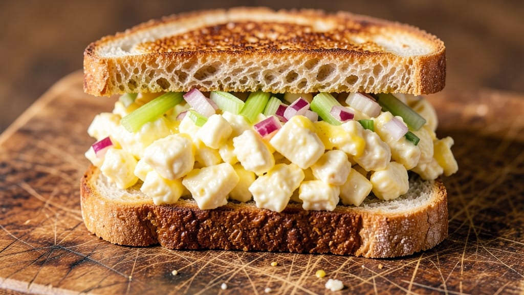 Tasty Egg Salad Sandwich Recipe: Crispy Celery Bites and Creamy Yolk Magic