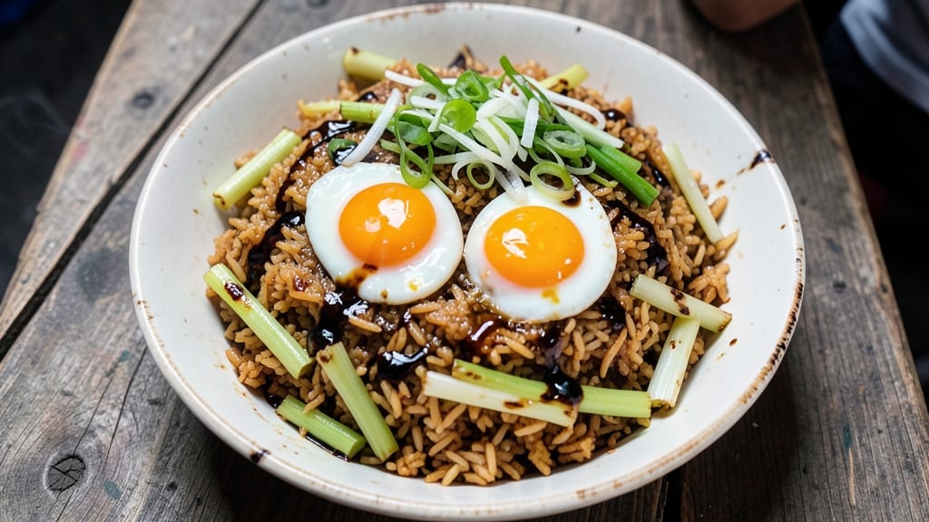 Street Side Egg Fried Rice Recipe: Wok-Tossed Crispy Celery and Runny Yolk Brilliance