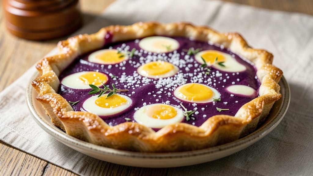 Ube Egg Pie Recipe: Purple Swirl Magic With Crispy Celery Crowns