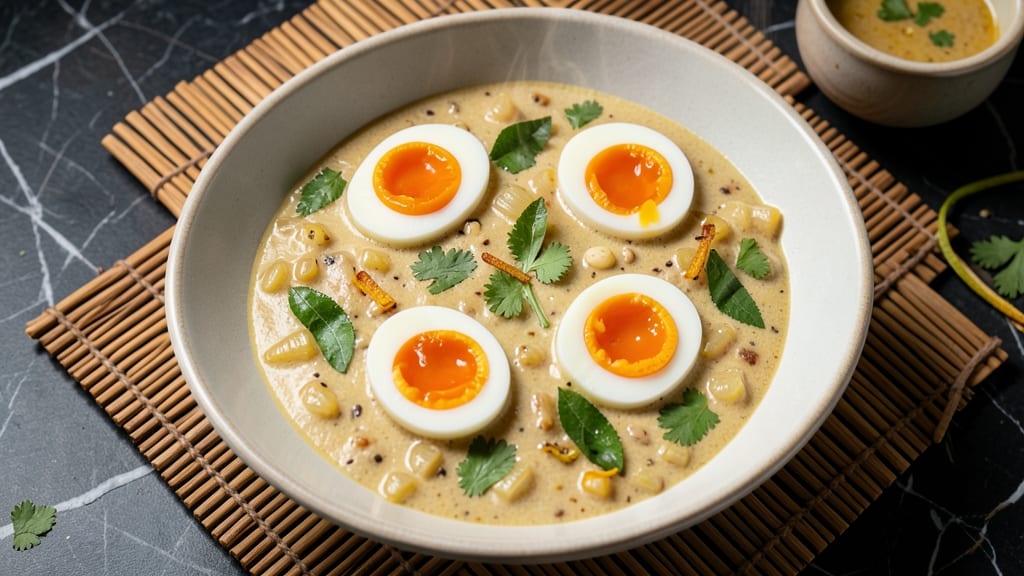 Steamed Egg Curry Recipe: Fragrant Coconut and Herb Yolk Magic