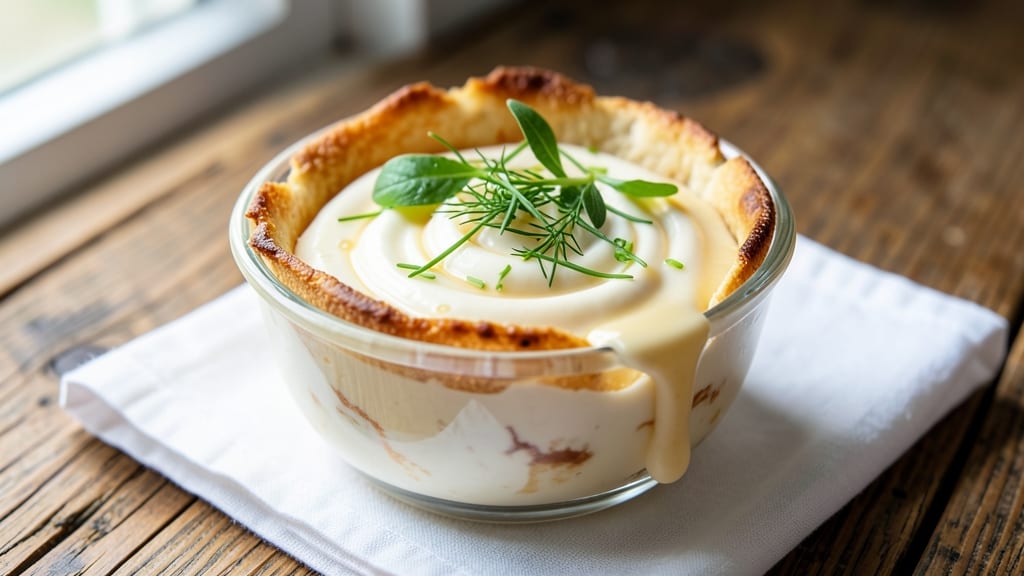 Vegan Crème Egg Recipe: Silky Aquafaba Meringue with Herb-Infused Filling