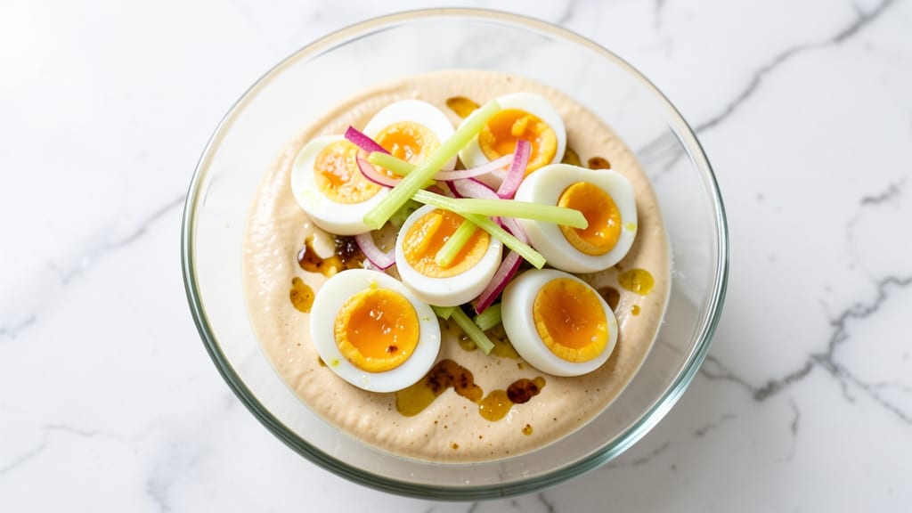 Soft Boiled Egg Salad Recipe: Cool Yolk Creaminess With Crisp Celery Bites