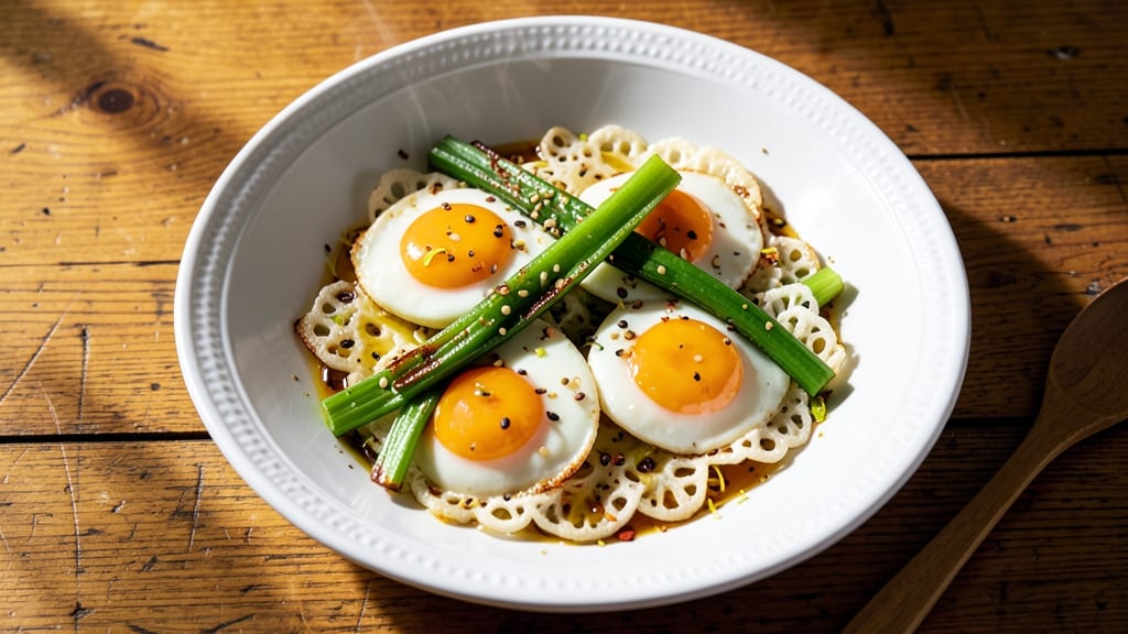 Stir Fried Eggs Recipe: Silky Yolk and Crispy Celery Bites