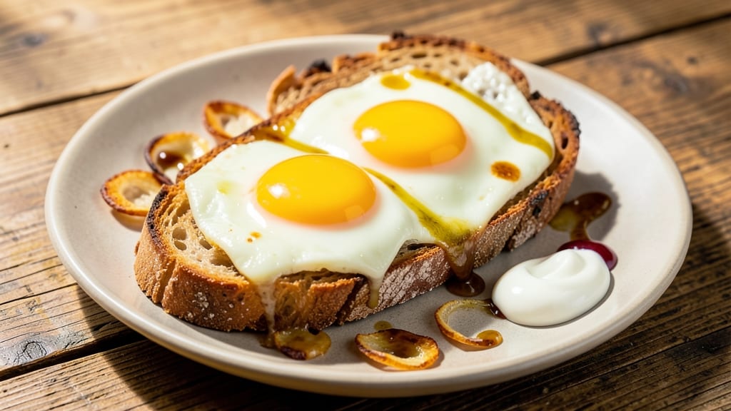 Welsh Eggs Recipe: Savory Herb-Infused Poached Eggs With Crispy Celery Bites