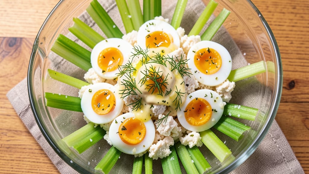 Tofu Egg Salad Whole Foods Recipe: Crispy Celery Crowns Meet Silky Plant-Based Creaminess