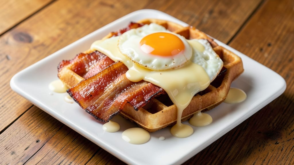 Waffle House Texas Bacon Egg and Cheese Melt Recipe: Smoky Bacon Crunch Over Melted American Cheese