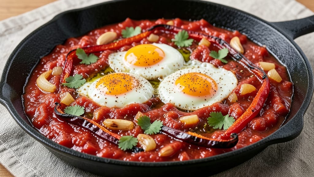 Tomato Eggs Shakshuka Recipe: Poached Eggs in Spiced Tomato Sauce Bliss