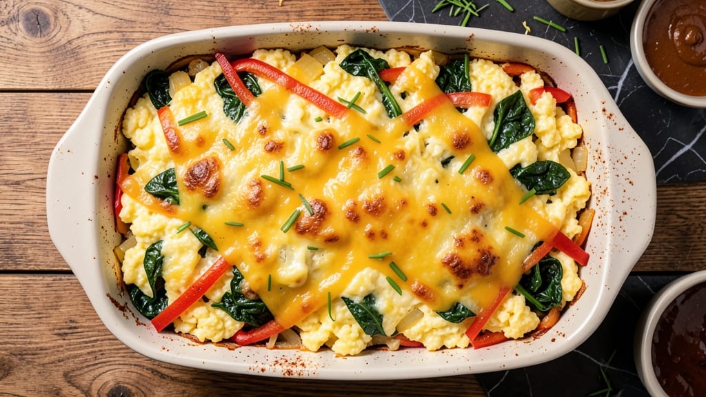 Vegetarian Egg Casserole Recipe: Overnight Make-Ahead Breakfast Bake