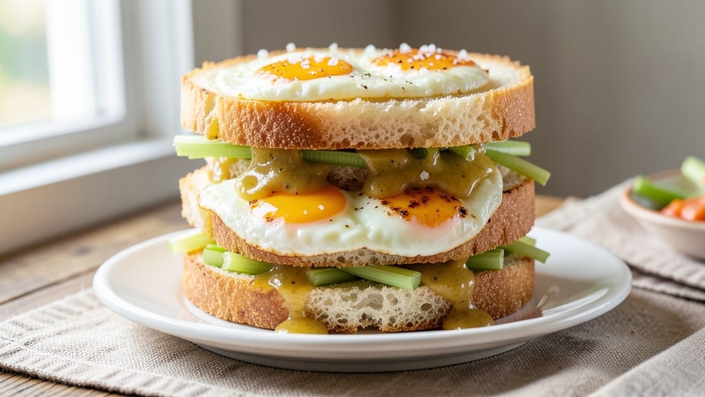 Viral Egg Sandwich Recipe: Celery Crunch Meets Silky Yolk in 10 Minutes