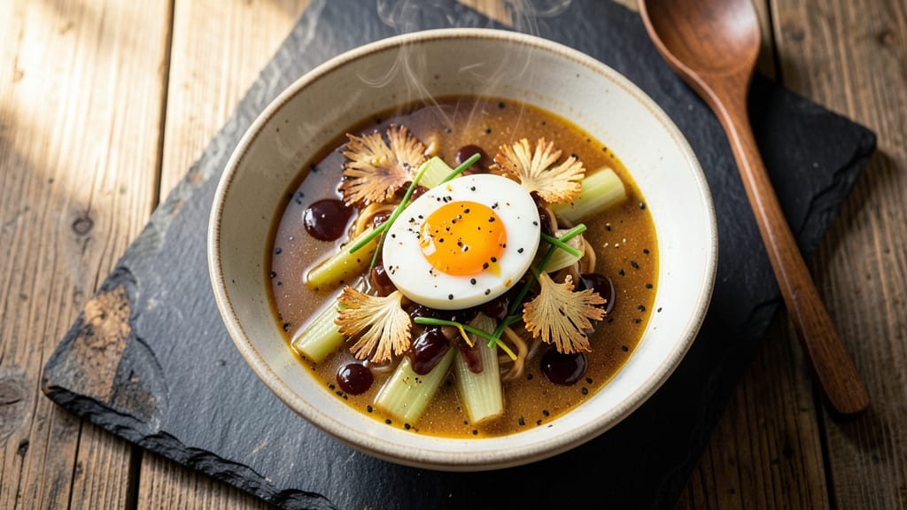 Sous Vide Ramen Egg Recipe: Precision-Perfect Yolk and Celery Crown Crunch