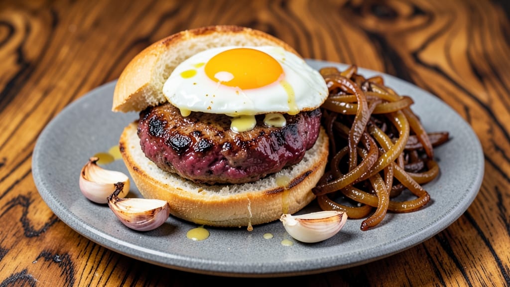 Venison Egg Burgers Recipe: Gamey Meat Meets Silky Yolk Magic