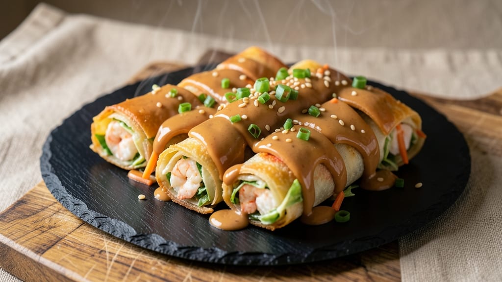 Shrimp Egg Roll Recipe with Peanut Butter: Crispy Bites Filled With Sweet-Savory Surprise