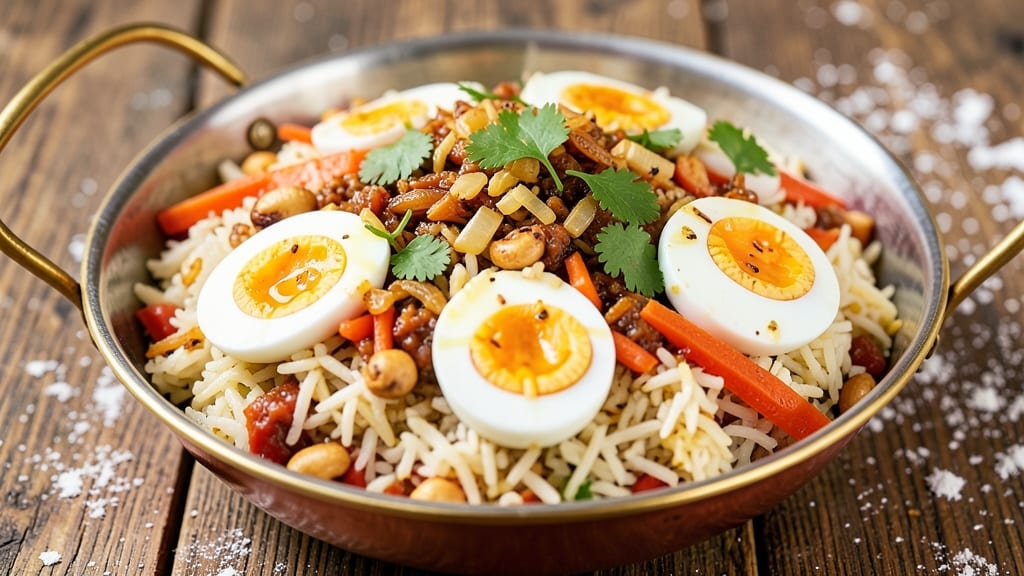 Vegetable Egg Biryani Recipe: Fragrant Saffron Rice with Spiced Eggs and Herbs